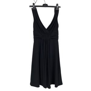 White‎ House Black Market Womens Sleeveless V-neck Lined Gathered Dress Size 0